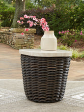 Tampa Furniture Outlet Lutz - Ashley Furniture - Kimora Outdoor - Square End Table / Beige/Dark Brown - P711-702